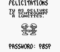 une photo d'Ã©cran de Les Schtroumpfs sur Nintendo Game Boy